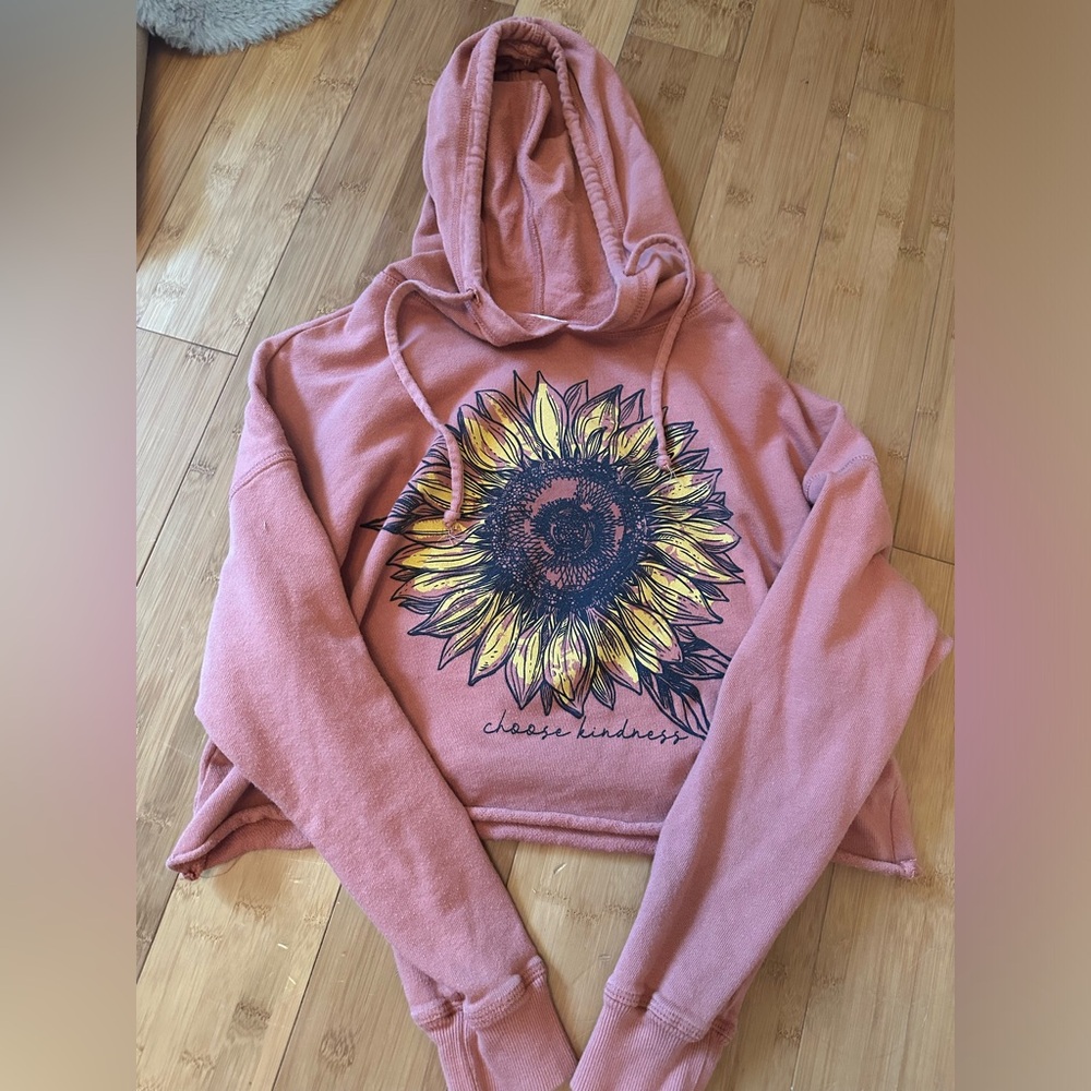 Orange Altard State cropped sunflower hoodie